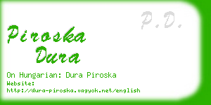 piroska dura business card